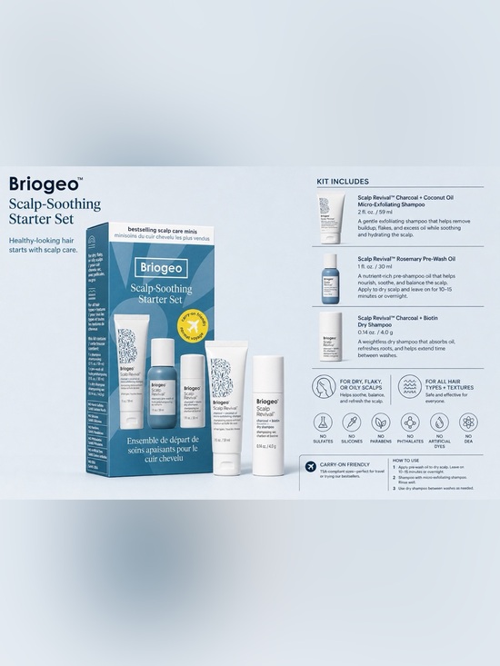 Briogeo Other - NWT Briogeo Scalp-Soothing Starter Kit ✈️ Clean Haircare Minis
